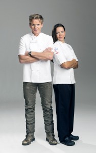 Chef Gordon Ramsay and Chef Christina Wilson