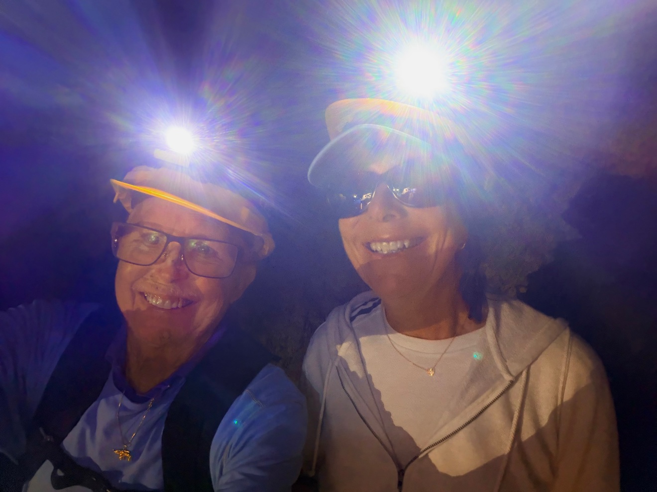 Lit by nothing but headlamps