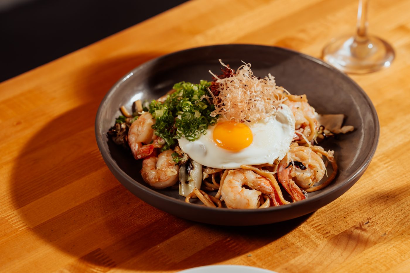 Garlic Shrimp Yakisoba — Photo by Cole Curtis